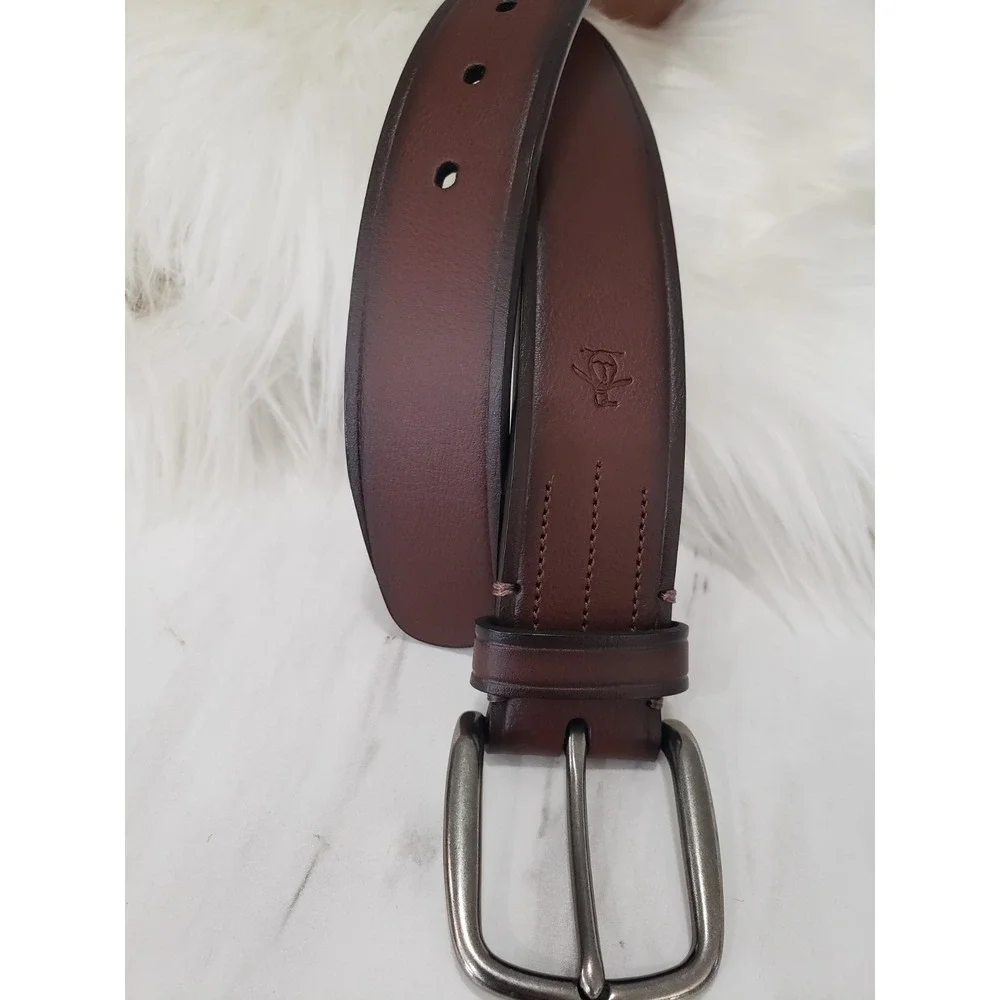 Penguin by Munsingwear DARK BROWN GENUINE LEATHER BELT SIZE‎ 38 DRESS OLD MONEY